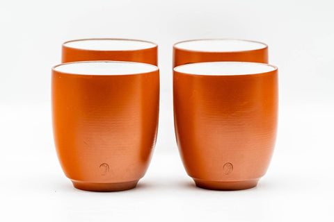 Japanese Teacups - 弘洋 Kouyou - Set of 4 Ume Tokoname-yaki Yunomi - 125ml