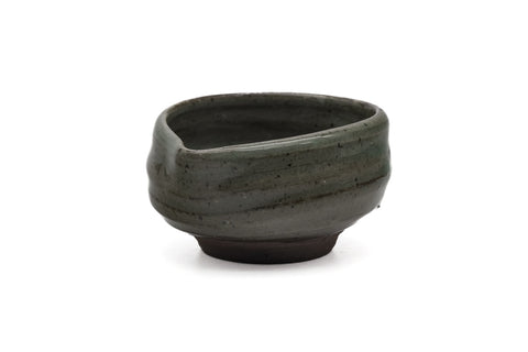 Japanese Yuzamashi - Dark Green Glazed Handleless Katakuchi - 90ml