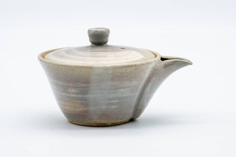 Japanese Houhin - 朝日焼 Asahi-yaki - Grey Hakeme Glazed Handleless Teapot - 100ml