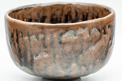 Japanese Matcha Bowl - Brown Drip-Glazed Hantsutsu-gata Chawan - 300ml