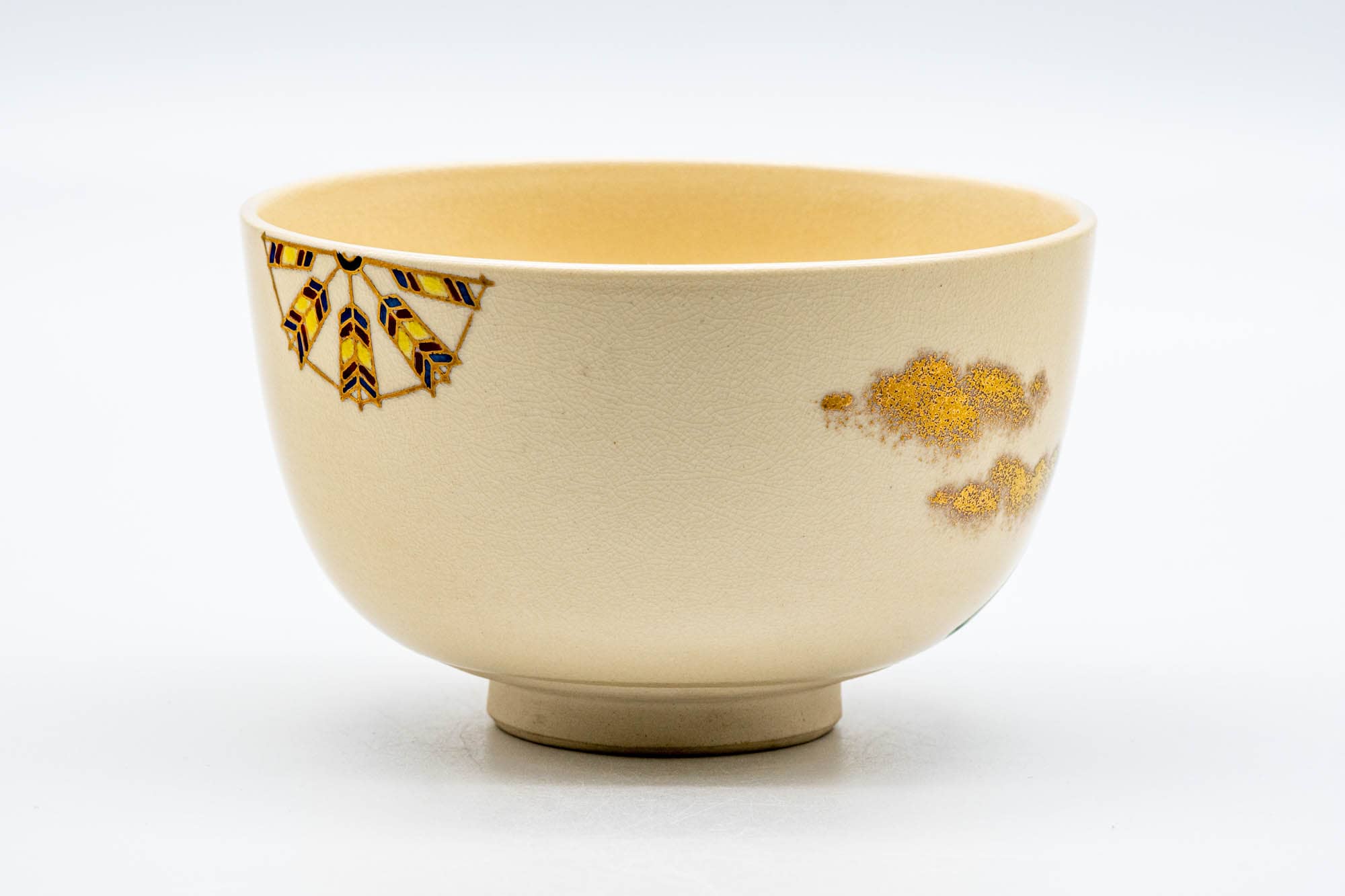 Japanese Matcha Bowl - Hand-painted Fish Kyo-yaki Chawan - 300ml