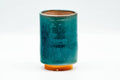 Japanese Teacup - Deep Sea Green Tsutsu-gata Yunomi - 95ml - front view, cylindrical