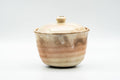 Tezumi — Japanese Houhin - 萩焼 Large Hagi-yaki Ceramic Filter Teapot - 280ml — side view with the lid and side handle