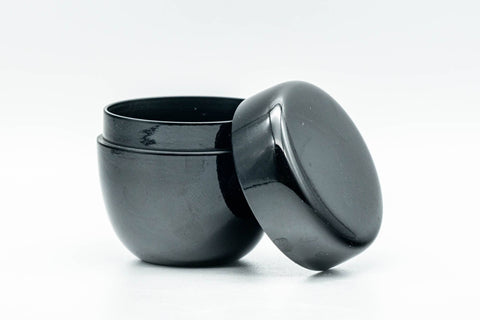 Japanese Natsume - Small Black Plastic Matcha Tea Caddy - 50ml