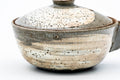 Tezumi — Japanese Houhin - Weathered Grey Hakeme Glazed Handleless Teapot - 140ml — closeup of the decoration