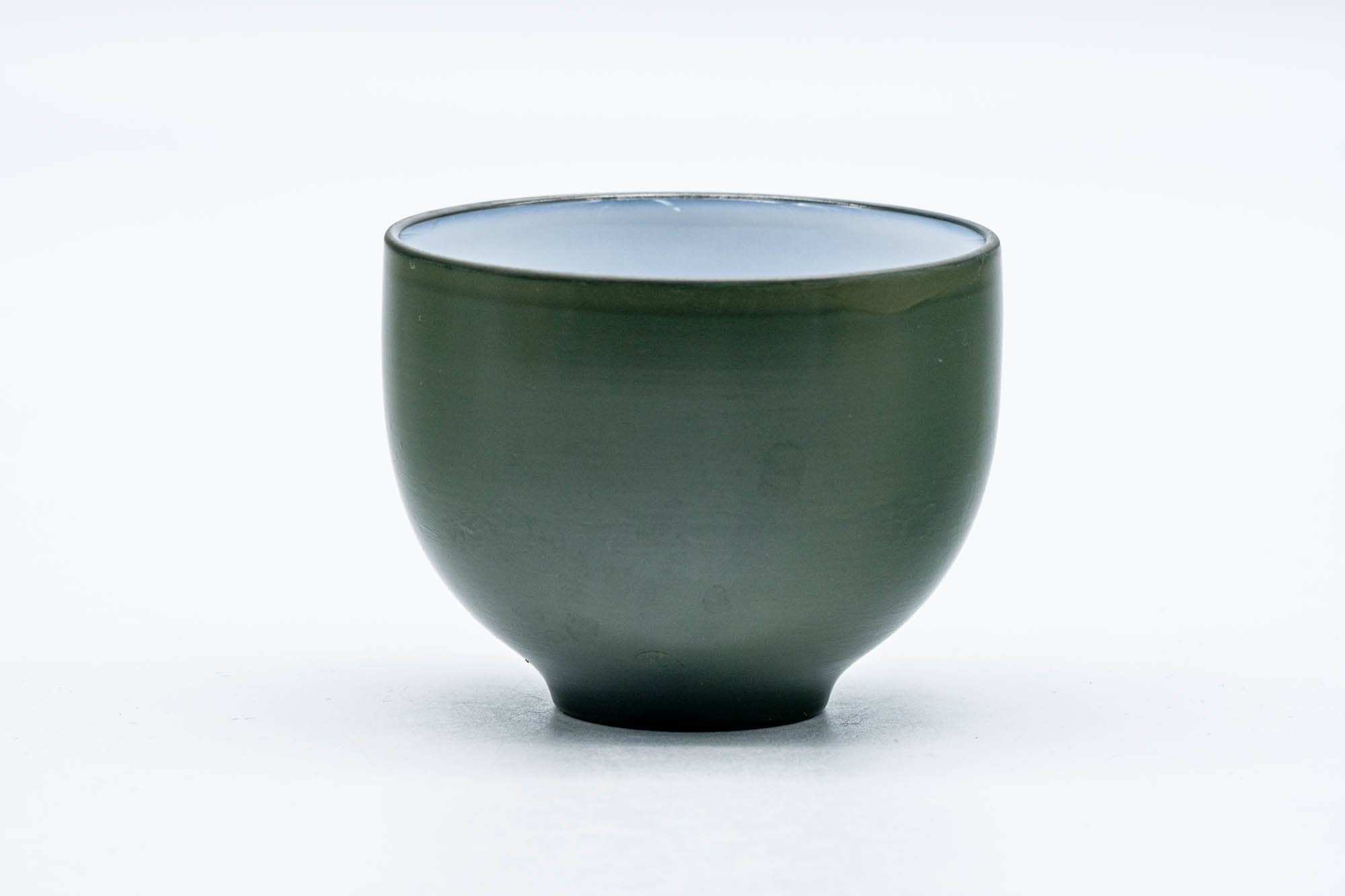 Japanese Teacup - Plum Blossom White Inner-Glazed Ryokudei Tokoname-yaki Yunomi - 140ml