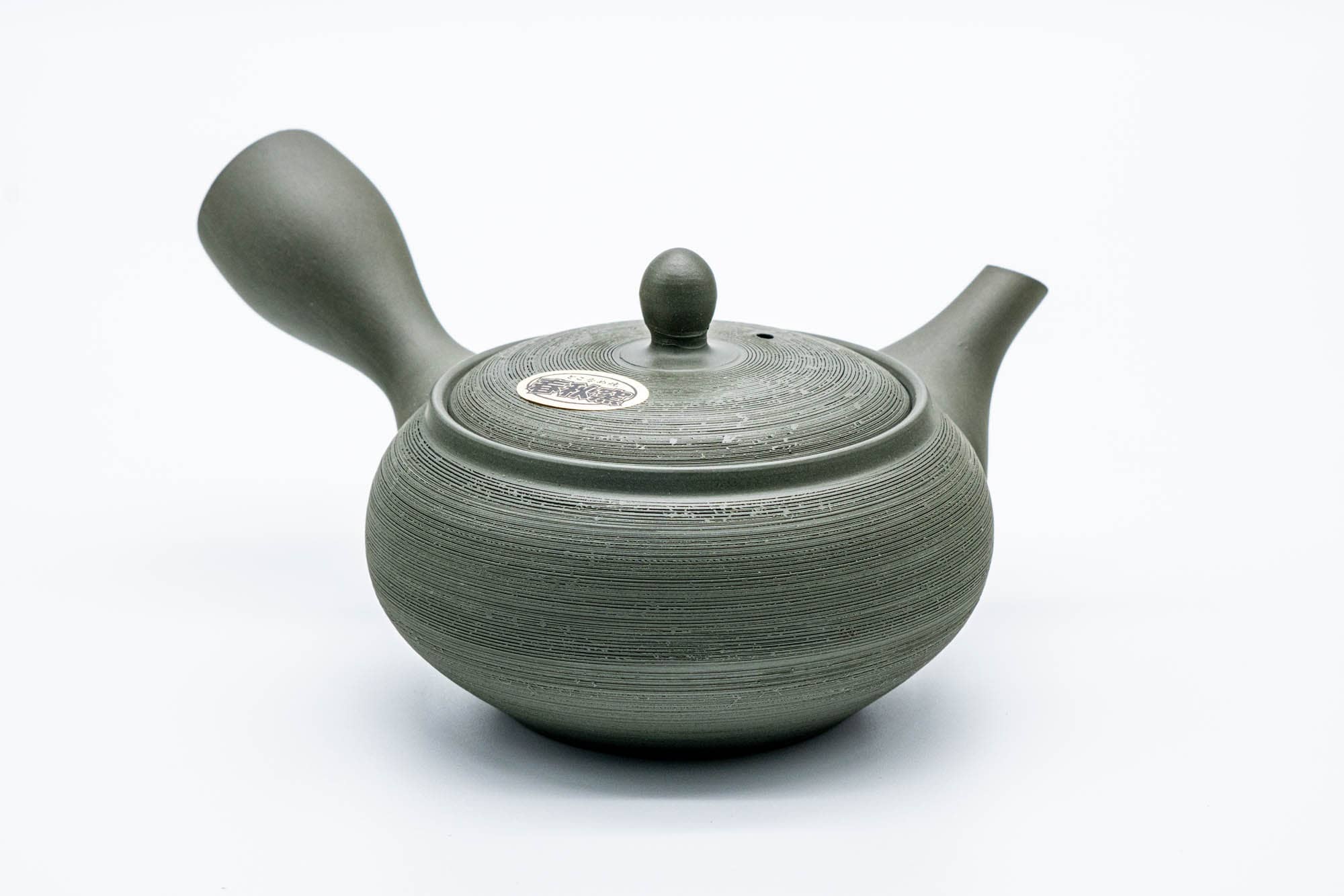 Japanese Kyusu - 春秋 Shunju Kiln - Ryokudei Matsukawa Pine Bark Textured Tokoname-yaki Teapot - 320ml