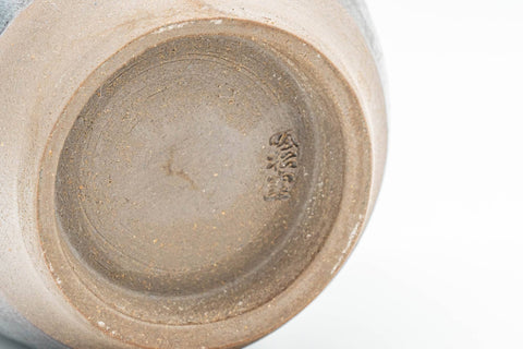 Japanese Teacups - Pair of Tenmoku Drip-Glazed Lidded Meoto Yunomi