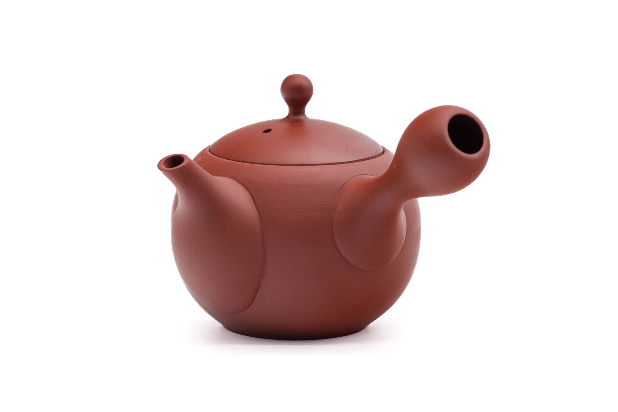 Round Tokoname Red Shudei Teapot - Thumbnail 4