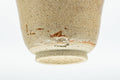 Japanese Teacups - Set of 5 Beige Green Glazed Guinomi - 40ml - closeup of the underside and foot
