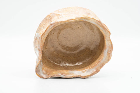 Japanese Katakuchi - Beige Glazed Textured Hagi-yaki Yuzamashi Water Cooler  - 175ml - Tezumi