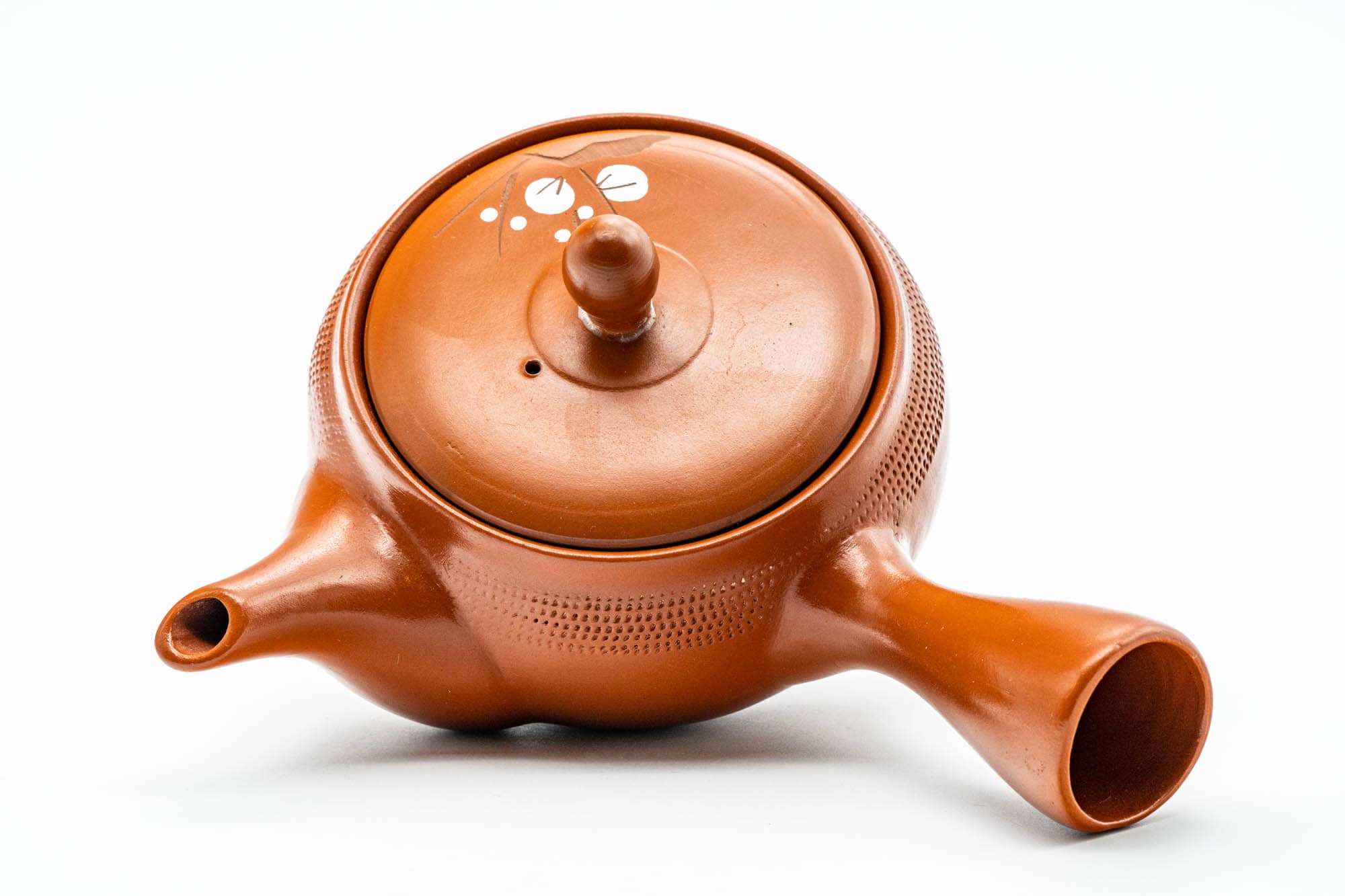 Japanese Kyusu - Ume Plum Blossom Textured Tokoname-yaki Mesh Teapot - 275ml