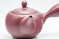 Tezumi — Japanese Kyusu - Magenta Teapot with Fine Mesh Strainer - 325ml — side profile showing the spout and handle