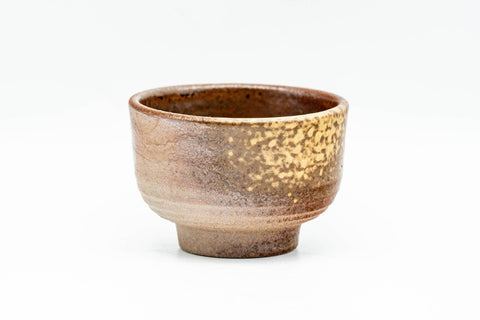 Japanese Teacup - Ash Glazed Shigaraki-yaki Guinomi - 50ml - front view at eye level