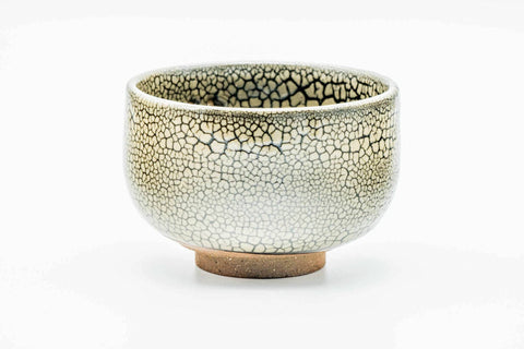 Japanese Matcha Bowl - Green Reptilian Glazed Hantsutsu-gata Chawan - 300ml