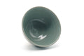 Tezumi — Japanese Matcha Bowl - Green Celadon Glazed Komogai-nari Chawan - 400ml — three-quarter view