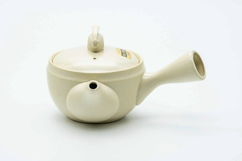 Japanese Kyusu - White Bunny Rabbit Tokoname-yaki Mesh Teapot - 250ml
