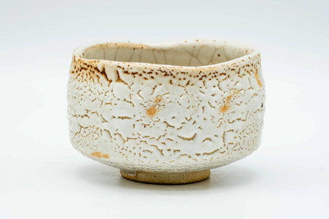 Japanese Matcha Bowl - 加藤秀山 Katou Hideyama - White Shino Glazed Mino-yaki Chawan - 350ml