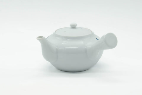 Japanese Kyusu - Blue Mountainous White Porcelain Arita-yaki Teapot - 265ml