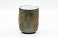 Tezumi — Japanese Teacup - 雲仙窯 Unzen Kiln - Carved Nerikomi Tokoname-yaki Yunomi - 170ml — front view