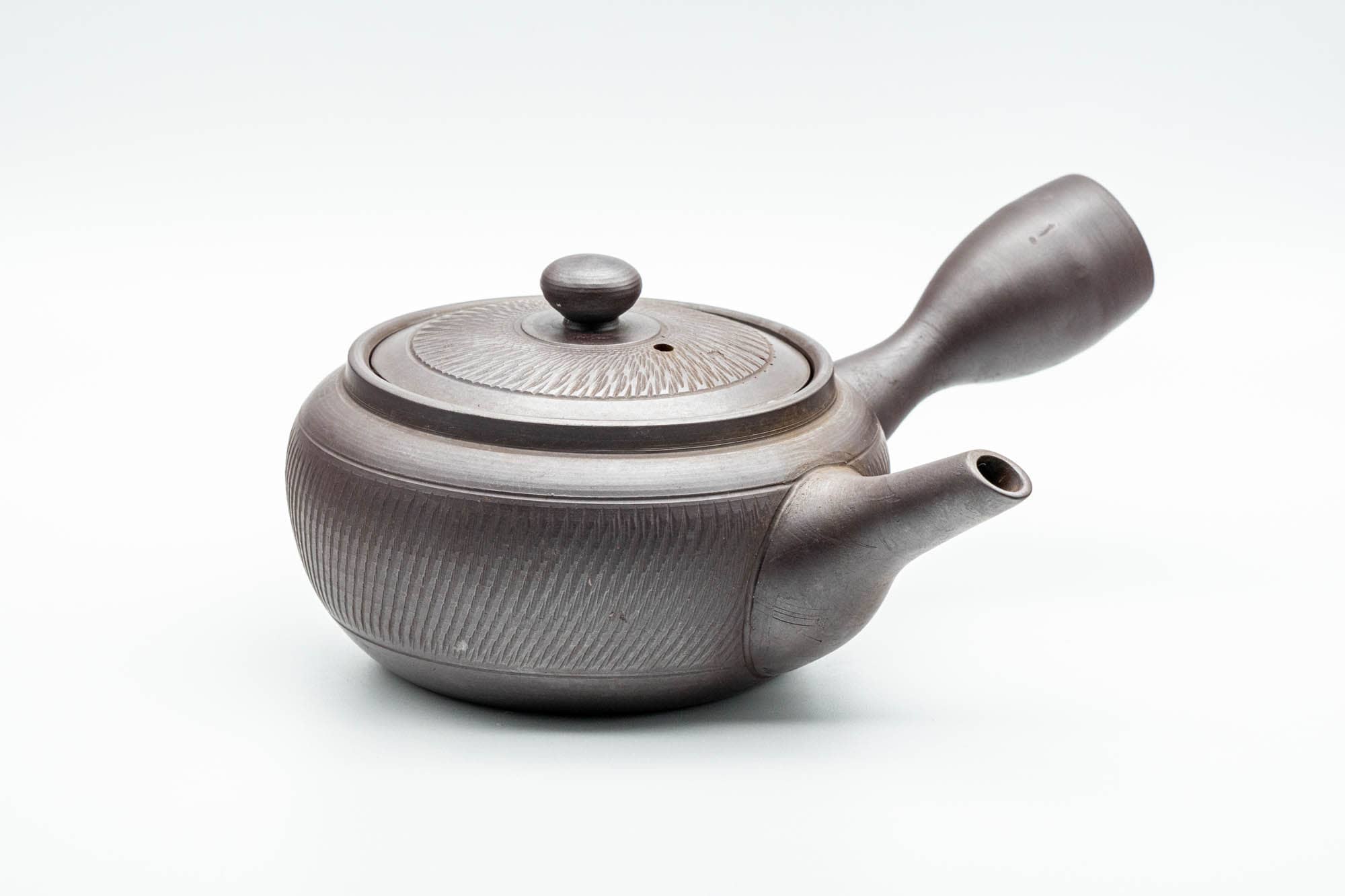 Japanese Kyusu - Engraved Banko-yaki Obi-ami 360 Strainer Teapot - 325ml - Tezumi