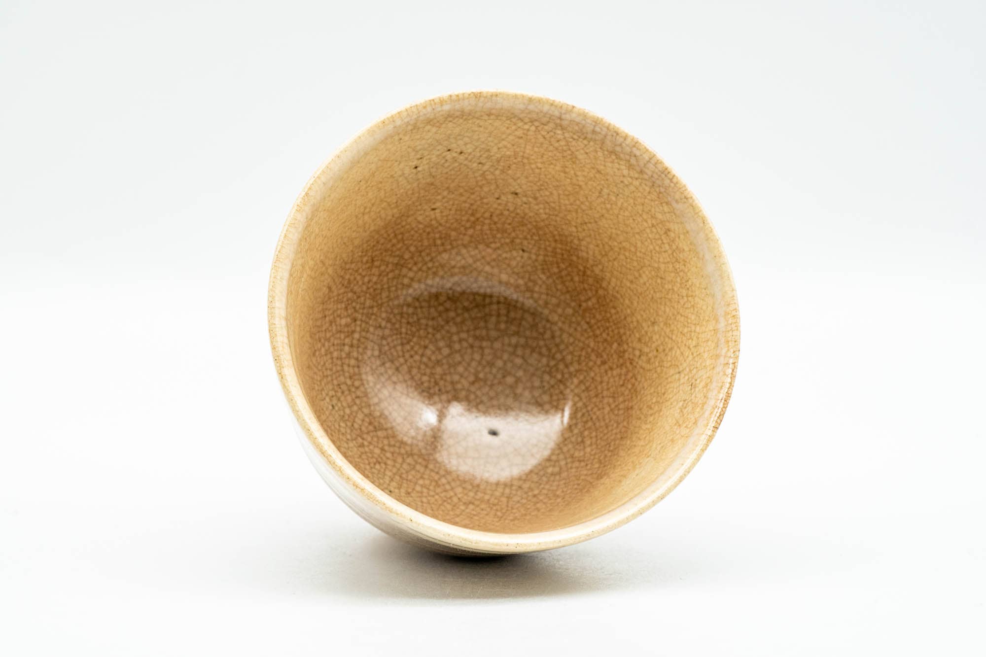 Japanese Teacup - Beige Cream Glazed Hagi-yaki Yunomi - 110ml