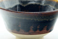 Tezumi — Japanese Matcha Bowl - Brown Drip-Glazed Kyo-yaki Chawan - 200ml — tipped to show the interior