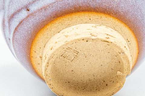 Japanese Teacup - 天鵬山 Tsubaki Kiln 椿窯 Purple Glazed Hagi-Yaki Yunomi - 140ml