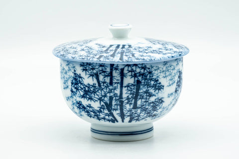 Japanese Teacup - Blue Bamboo Arita-yaki Lidded Yunomi - 140ml - Tezumi