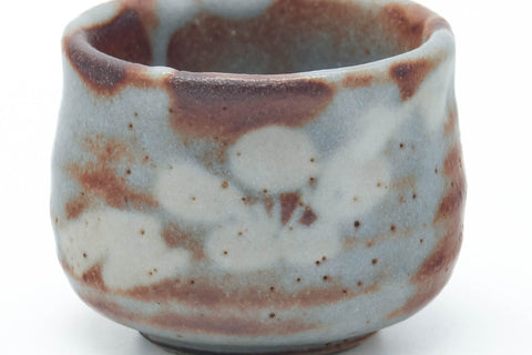 Japanese Teacup - Blue Orange Shino Glazed Yunomi - 75ml