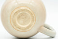 Tezumi — Japanese Teacup - Small Beige and White Hagi-yaki Ushirode Yunomi - 90ml — inverted showing the foot ring