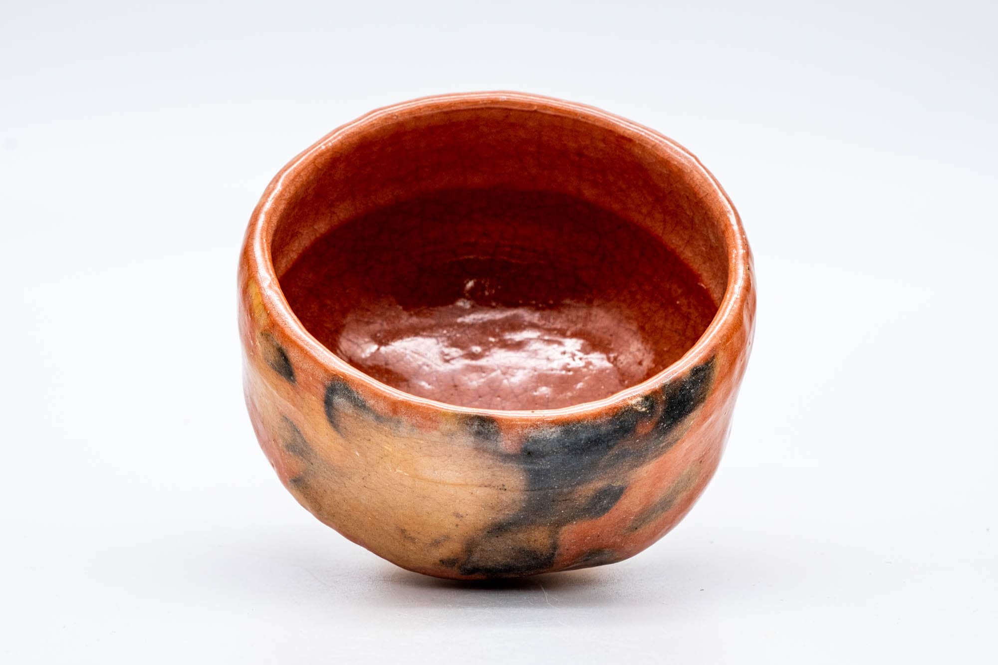 Japanese Matcha Bowl - 松楽窯 Shoraku Kiln - Black Red Aka-raku Chawan - 200ml