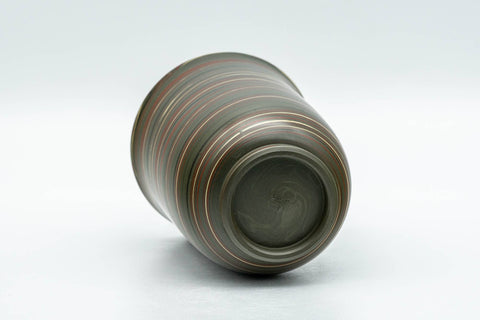 Japanese Teacup - Nerikomi Tokoname-yaki Yunomi - 120ml - cup tilted showing the nerikomi marbled pattern