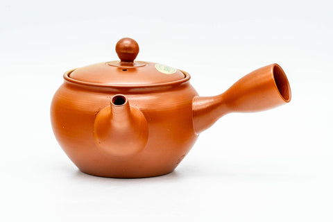 Japanese Tea Set - Floral Tokoname-yaki Kyusu Teapot with 4 Inner-Glazed Yunomi Teacups