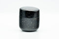 Japanese Natsume - Heavy Speckled Stone Matcha Tea Caddy - 50ml - side view with the lid on