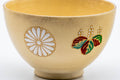 Tezumi — Japanese Matcha Bowl - Chrysanthemum Decorated Kyo-yaki Chawan - 300ml — tipped to show the interior