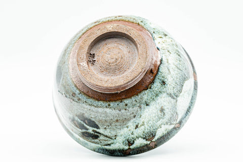 Japanese Matcha Bowl - Small Blue White Drip-Glazed Chawan - 150ml