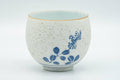 Japanese Teacups - Pair of Blue Floral Arita-yaki Yunomi - 150ml - Tezumi