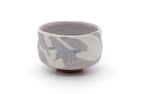 Japanese Matcha Bowl - Abstract White Shino Mino Chawan - 500ml
