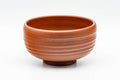 Japanese Matcha Bowl - Groovy Red Shudei Tokoname-yaki Chawan - 250ml - Tezumi