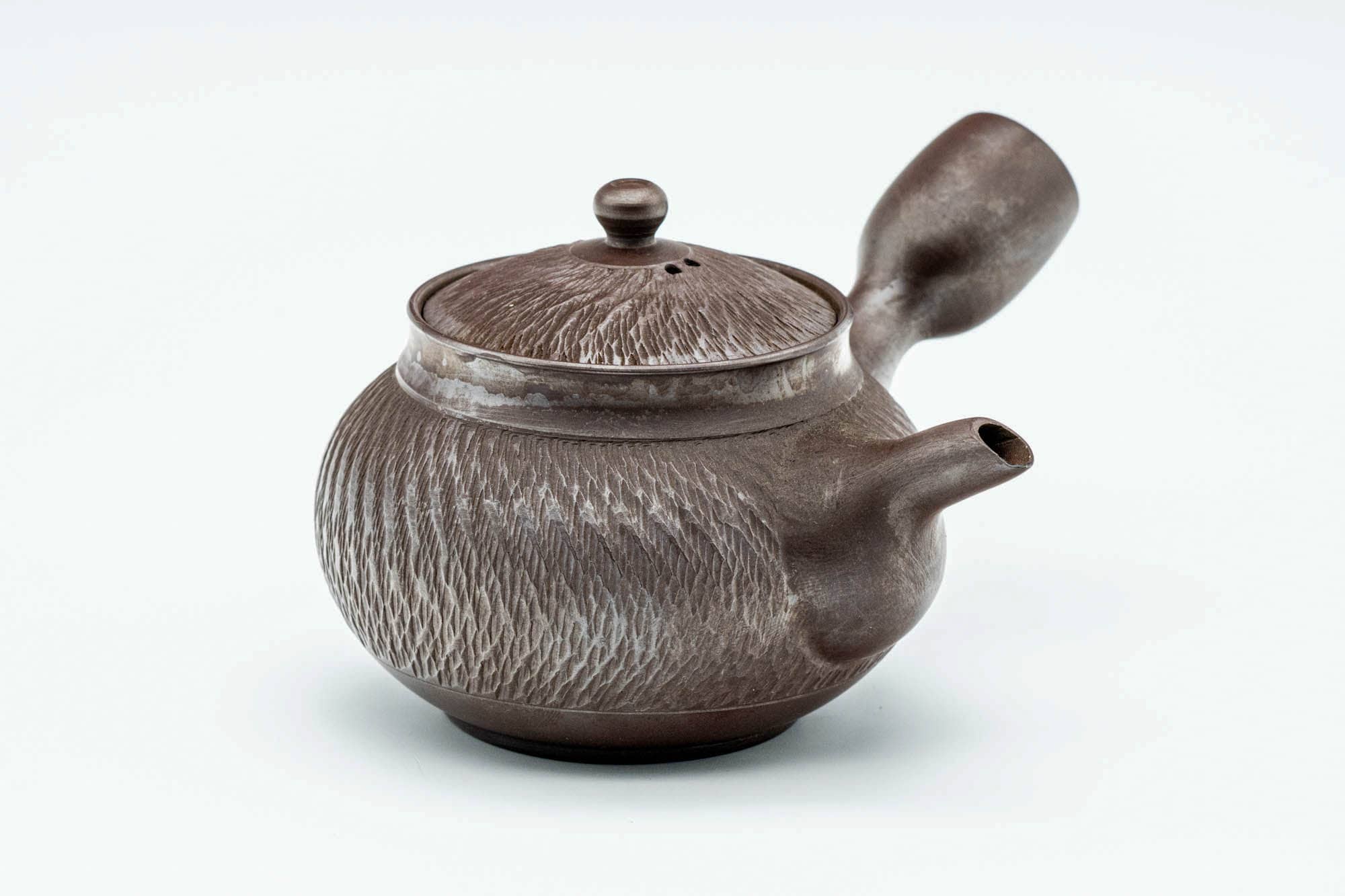 Japanese Kyusu - Engraved Tochiri Banko-yaki Debeso Teapot - 180ml