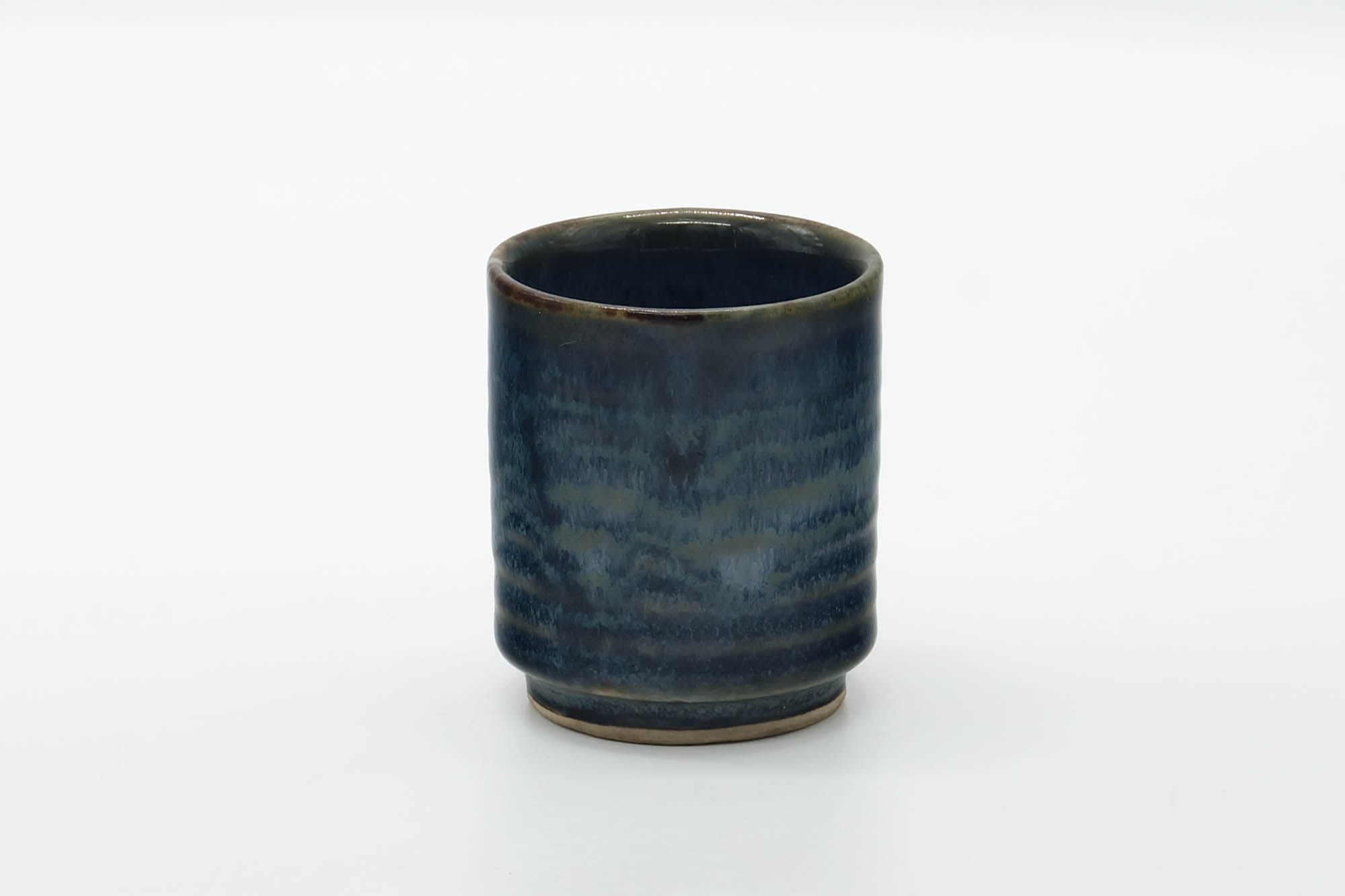 Japanese Teacup - Glossy Blue Drip-Glazed Yunomi - 60ml