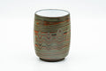 Tezumi — Japanese Teacup - 雲仙窯 Unzen Kiln - Carved Nerikomi Tokoname-yaki Yunomi - 170ml — front view from another angle