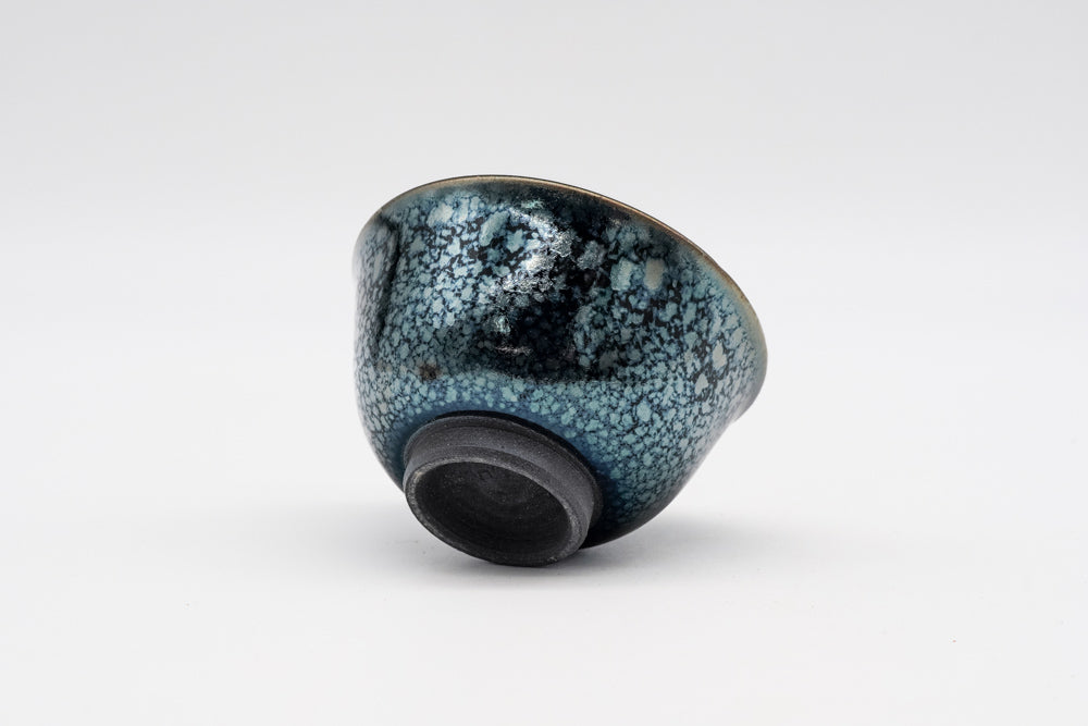 Japanese Teacup - 田中永嵩 Tanaka Eikō - Blue Yuteki Tenmoku Kiyomizu Senchawan - 50ml