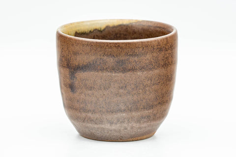 Japanese Teacup - Brown Beige Drip-Glazed Yunomi - 100ml - Tezumi