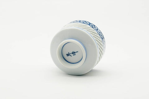 Japanese Teacup - Geometric Patterned Arita-yaki Yunomi - 80ml