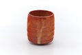 Tezumi — Japanese Teacup - Orange Shino Glazed Mino Yunomi - 100ml — front view