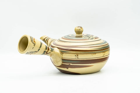 Japanese Kyusu - 伸康 Nobuyasu Nerikomi Tokoname-yaki Teapot - 210ml