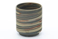 Tezumi — Japanese Teacup - Green Yellow Nerikomi Tokoname Yunomi - 135ml — tipped to show the interior