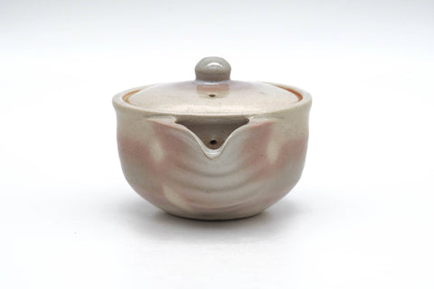 Japanese Houhin - Beige Pink Glazed Hagi-yaki Handle-less Teapot - 100ml